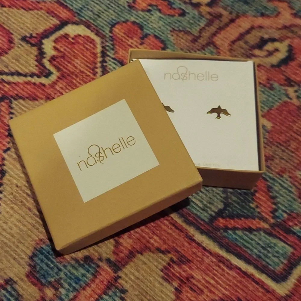 Nashelle Sterling Silver Dove Stud Earrings - Picture 2 of 4